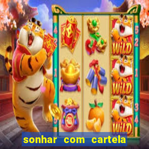 sonhar com cartela de bingo